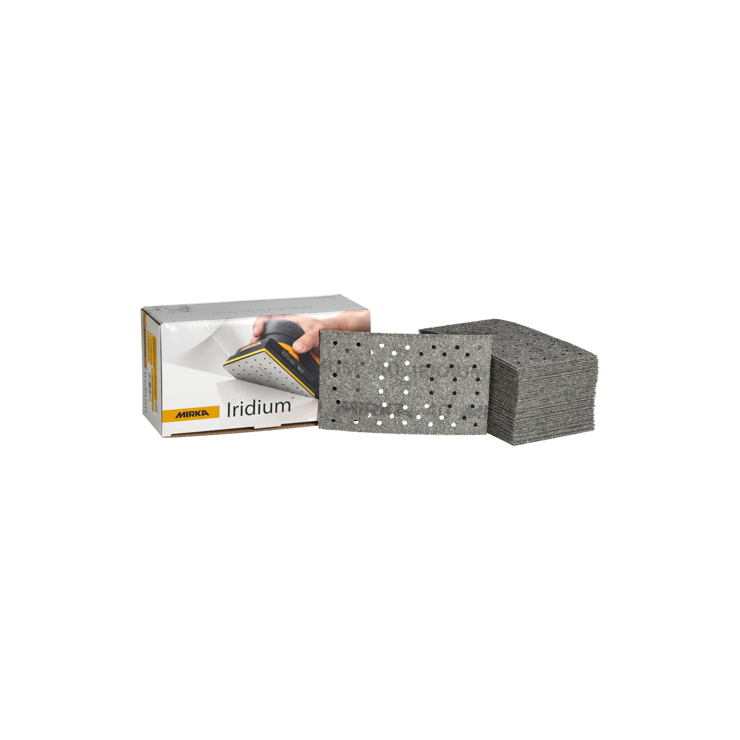 Mirka Iridium Premium Sandpaper 81x133mm Hook & Loop Grit 40 50 Pack