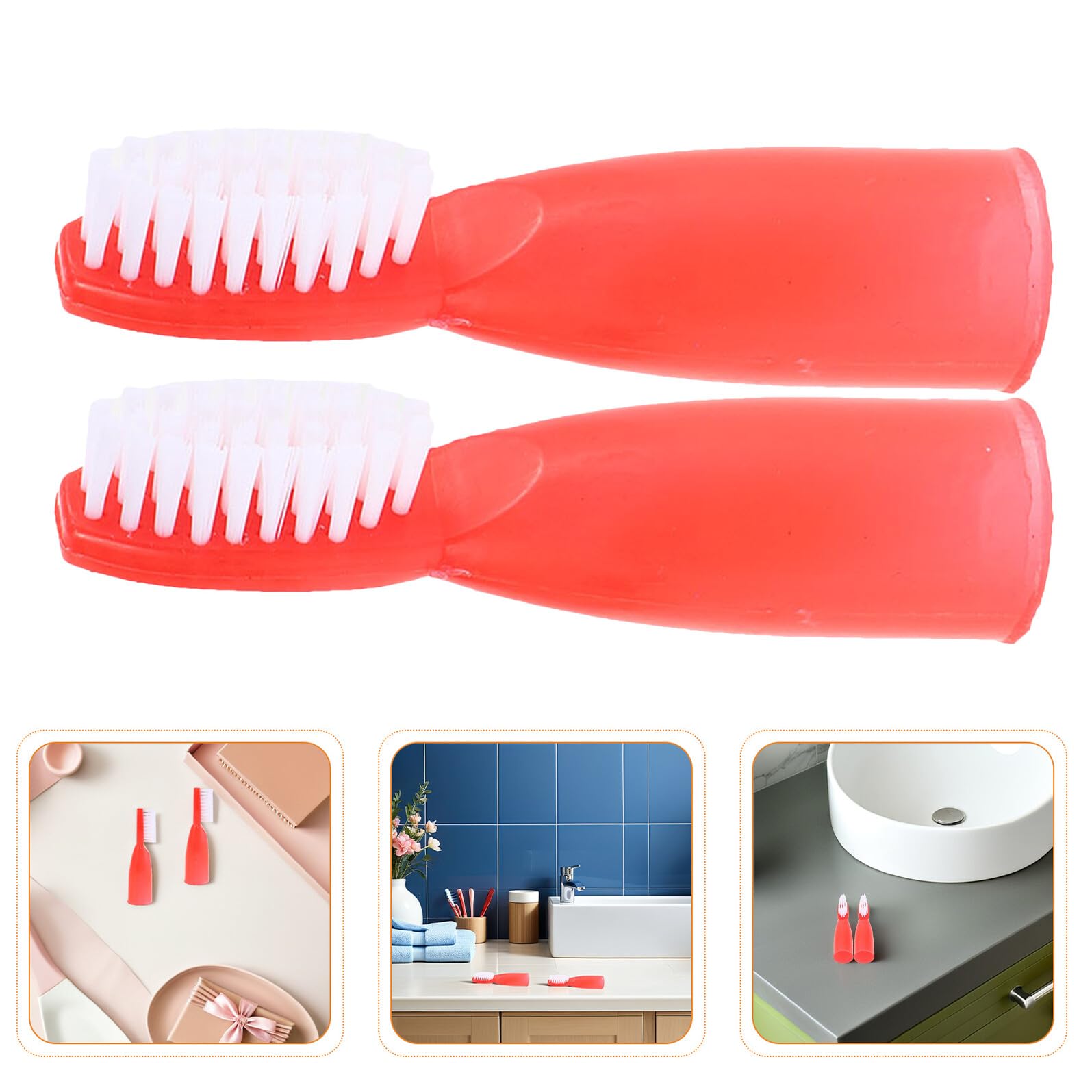 VICASKY Spazzolino da Dito Setole Extra Morbide per Adulti 100 Pezzi, Spazzolino da Denti di Piccole Dimensioni per Uso Carcerario, Forniture Istituzionali per Igiene Orale Sensibile