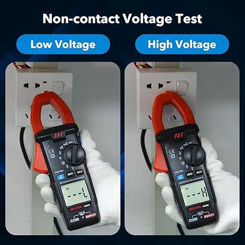 Miniatura 13 de MESTEK Inrush - Medidor de abrazadera digital, TRMS 6000 cuenta multímetro de voltaje con modo VFD y LOZ, amplificador de corriente CA/CC de 1000 A