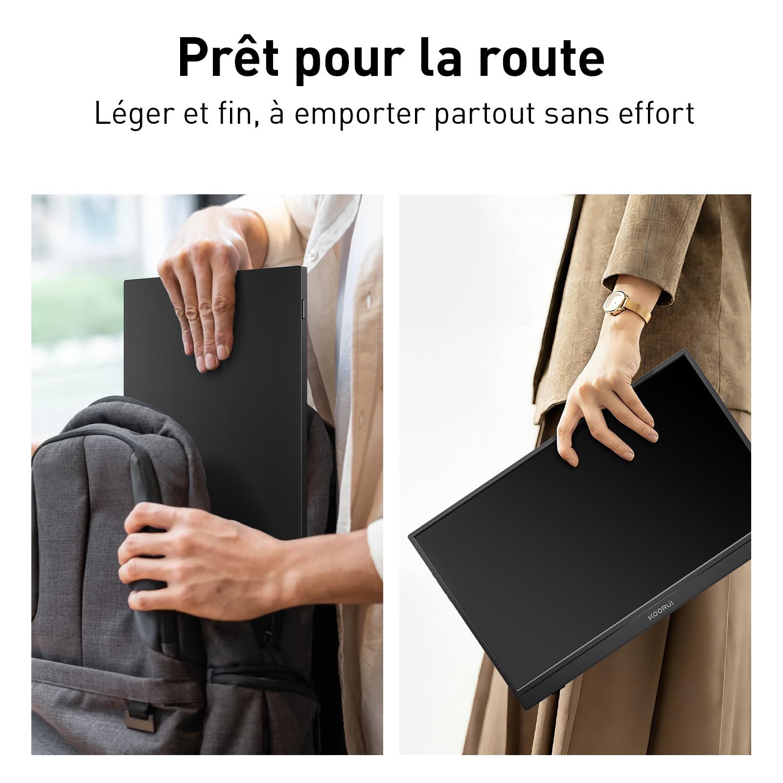 KOORUI Ecran Portable 15,6" IPS FHD HDMI USB Type C Haut-parleurs Intégrés