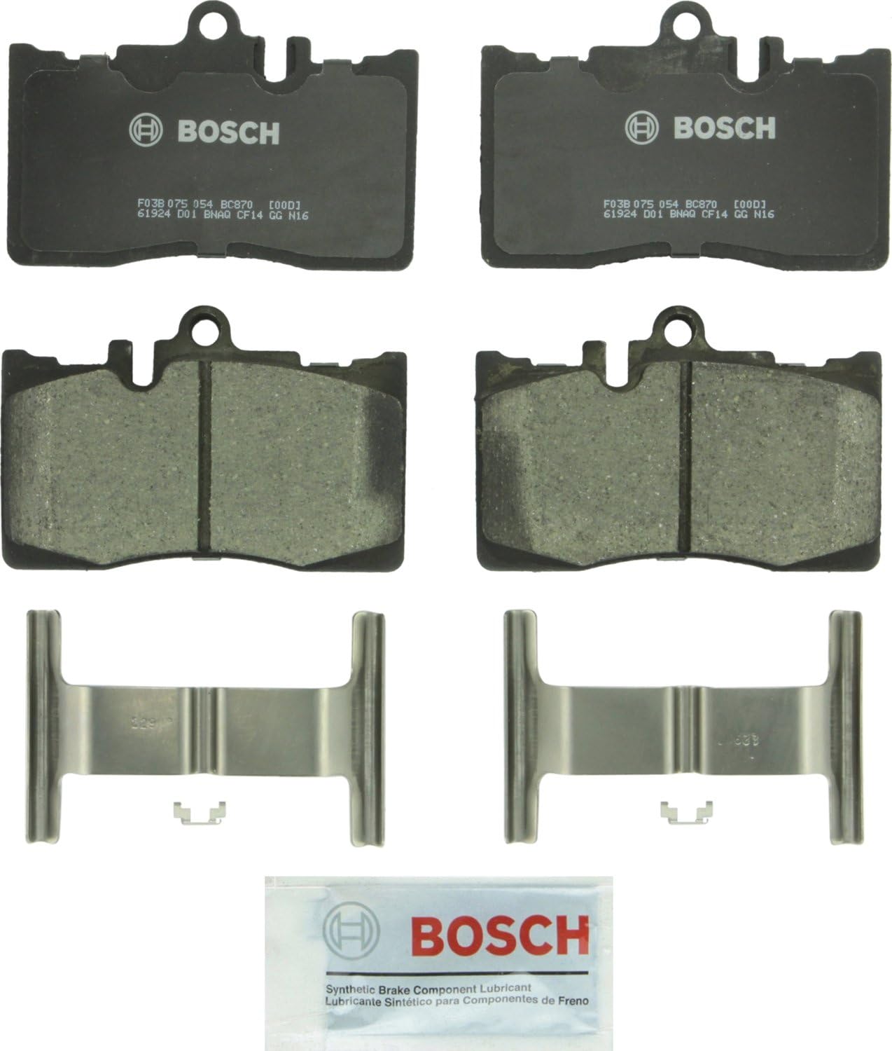 BC870 QuietCast Premium Ceramic Disc Brake Pad Set - Compatible With Select Lexus LS430; FRONT