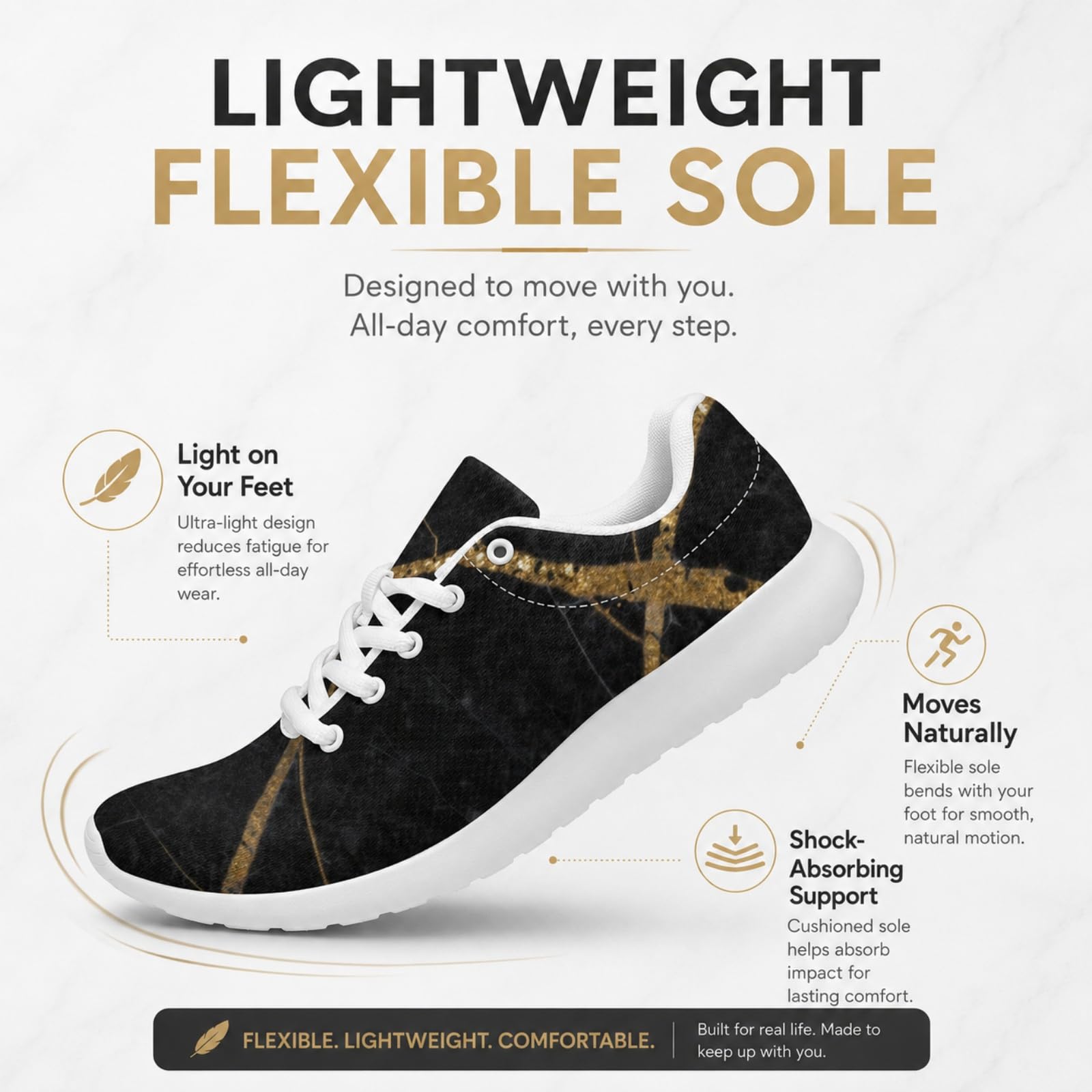 ENEN Scarpe da Ginnastica Uomo Donna | Traspiranti Mesh Leggere Sneaker Scarpe Sportive Antiscivolo con Stringhe per Running, Camminata, Palestra e Tempo Libero