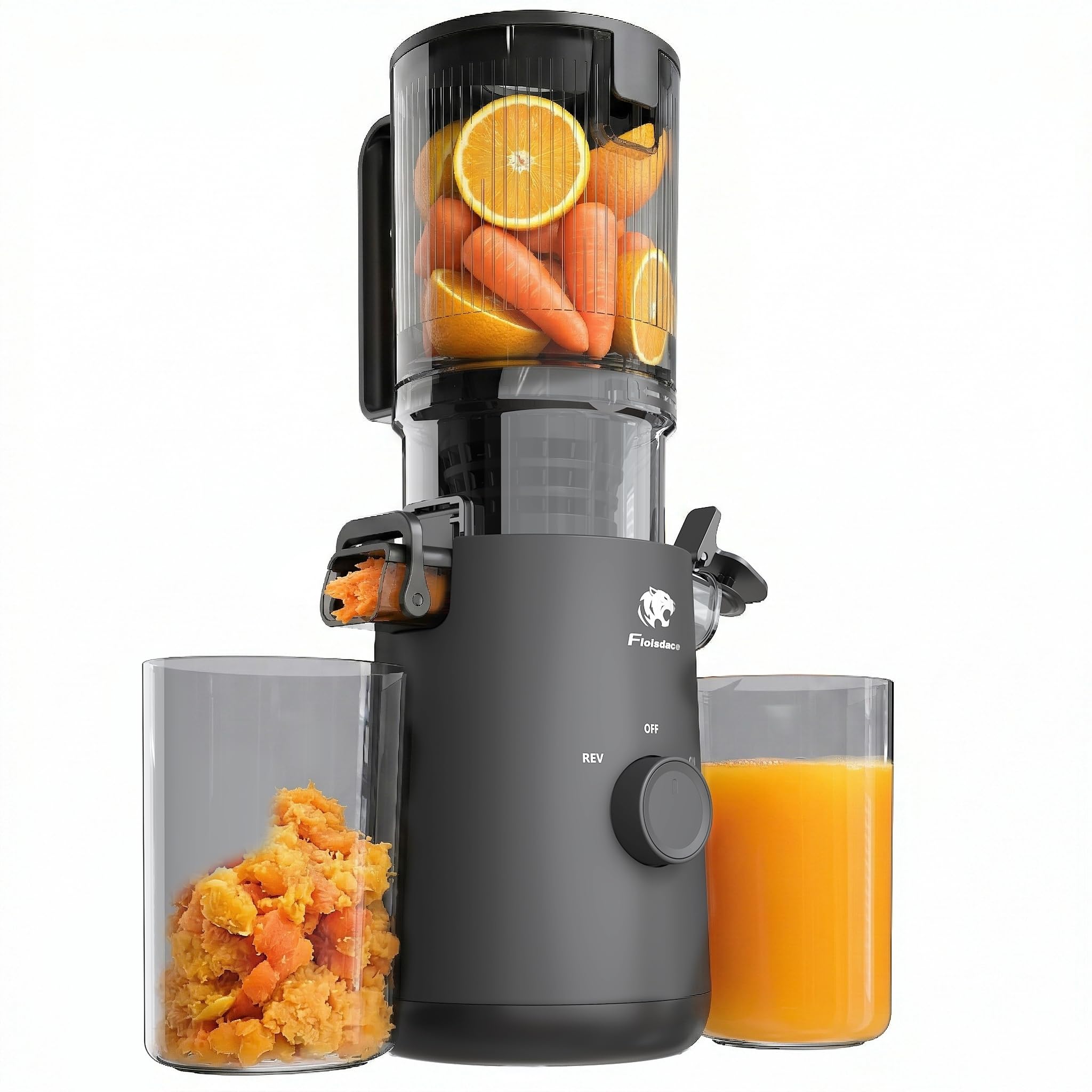 Juicer Machines Cold Press Juicer with 5 3 Extra Large Feed Chute and Powerful AC Brushless Motor Fit