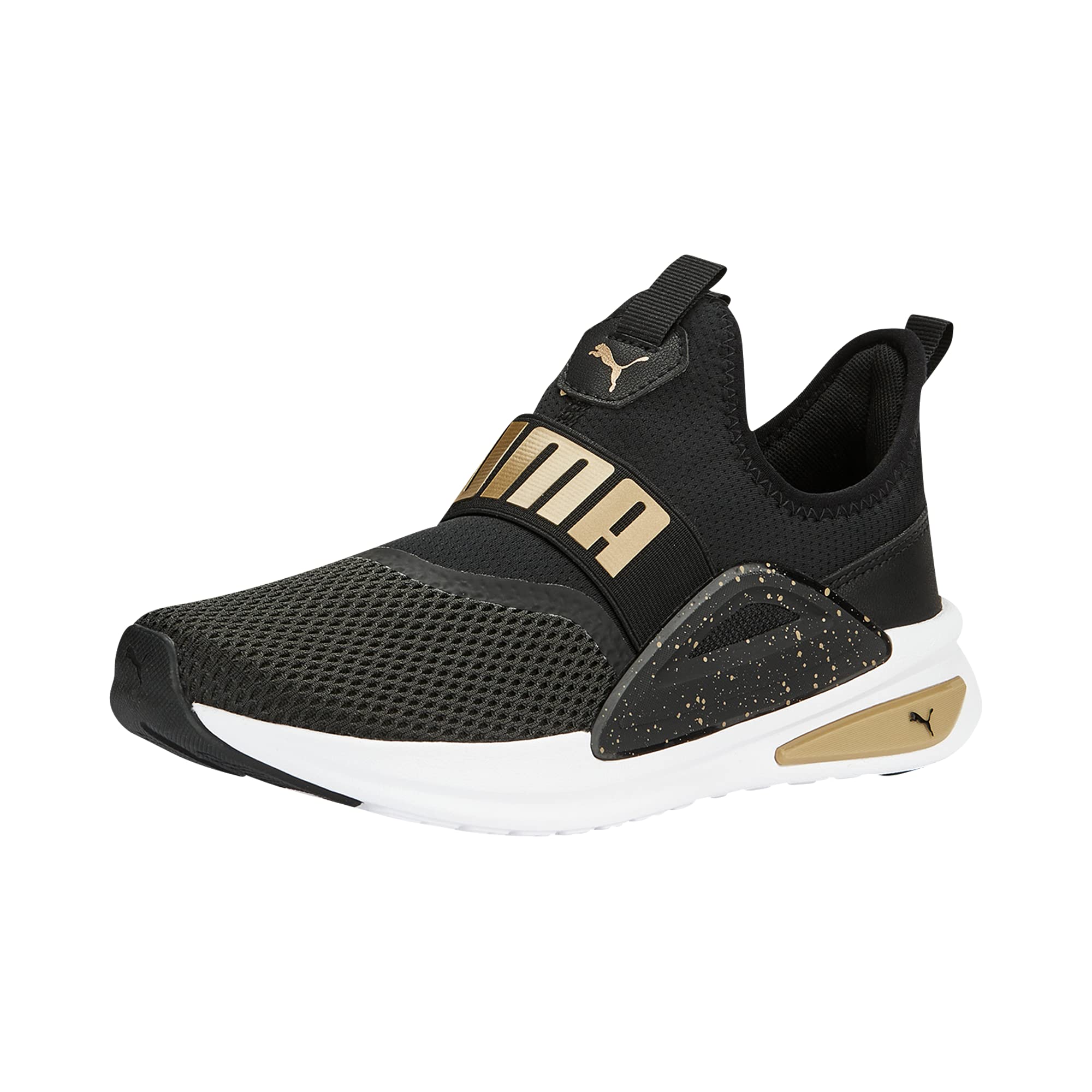 Lala 新品 PUMA ブラック スリッポンシューズ safarisafari_377371-01