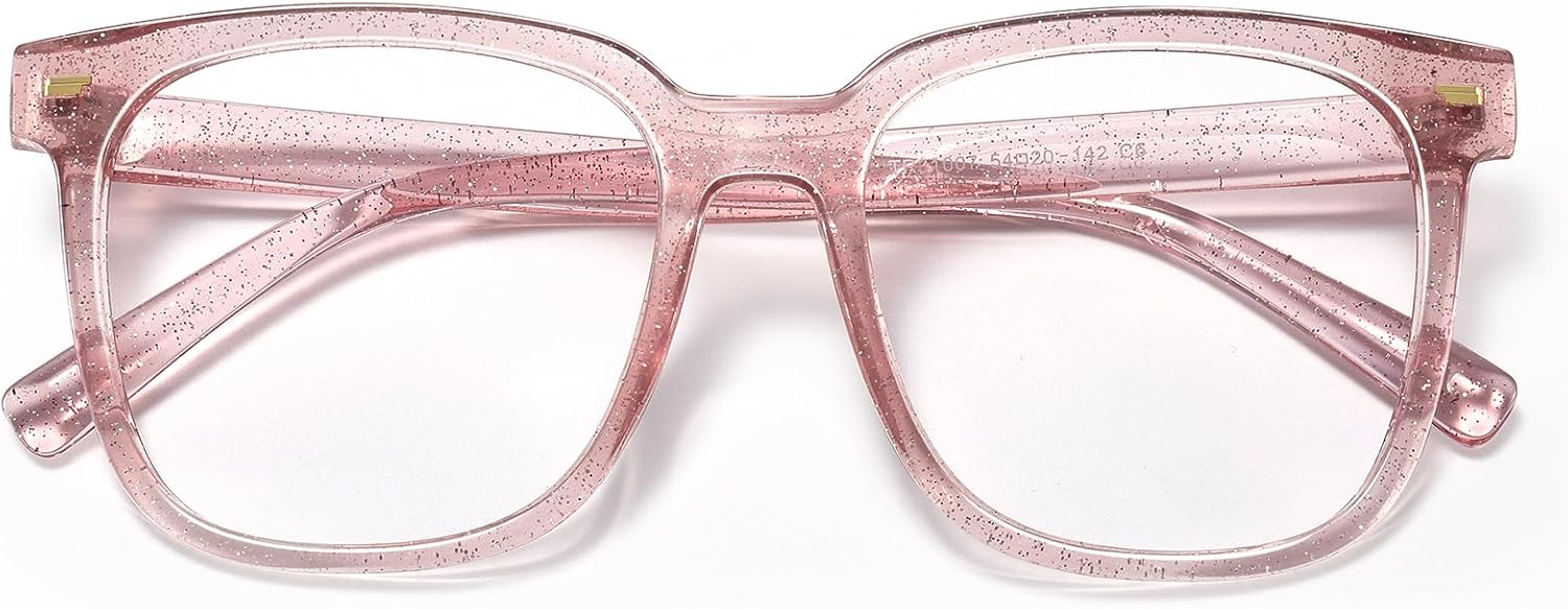 PANNER Oversized Square Blue Light Blocking Glasses for Women Men Anti Glare Reduce Eyestrain Computer Glasses