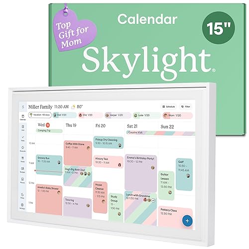 Skylight Calendar: 15-inch Wall Planner Digital Calendar & Chore Chart,