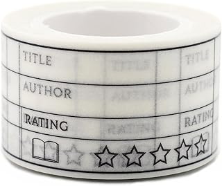 Japanese 5 Star Book Rating Tracker Writable Washi Tape / 25mm x 10M / 125 Stickers
