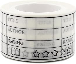 Japanese 5 Star Book Rating Tracker Writable Washi Tape / 25mm x 10M / 125 Stickers