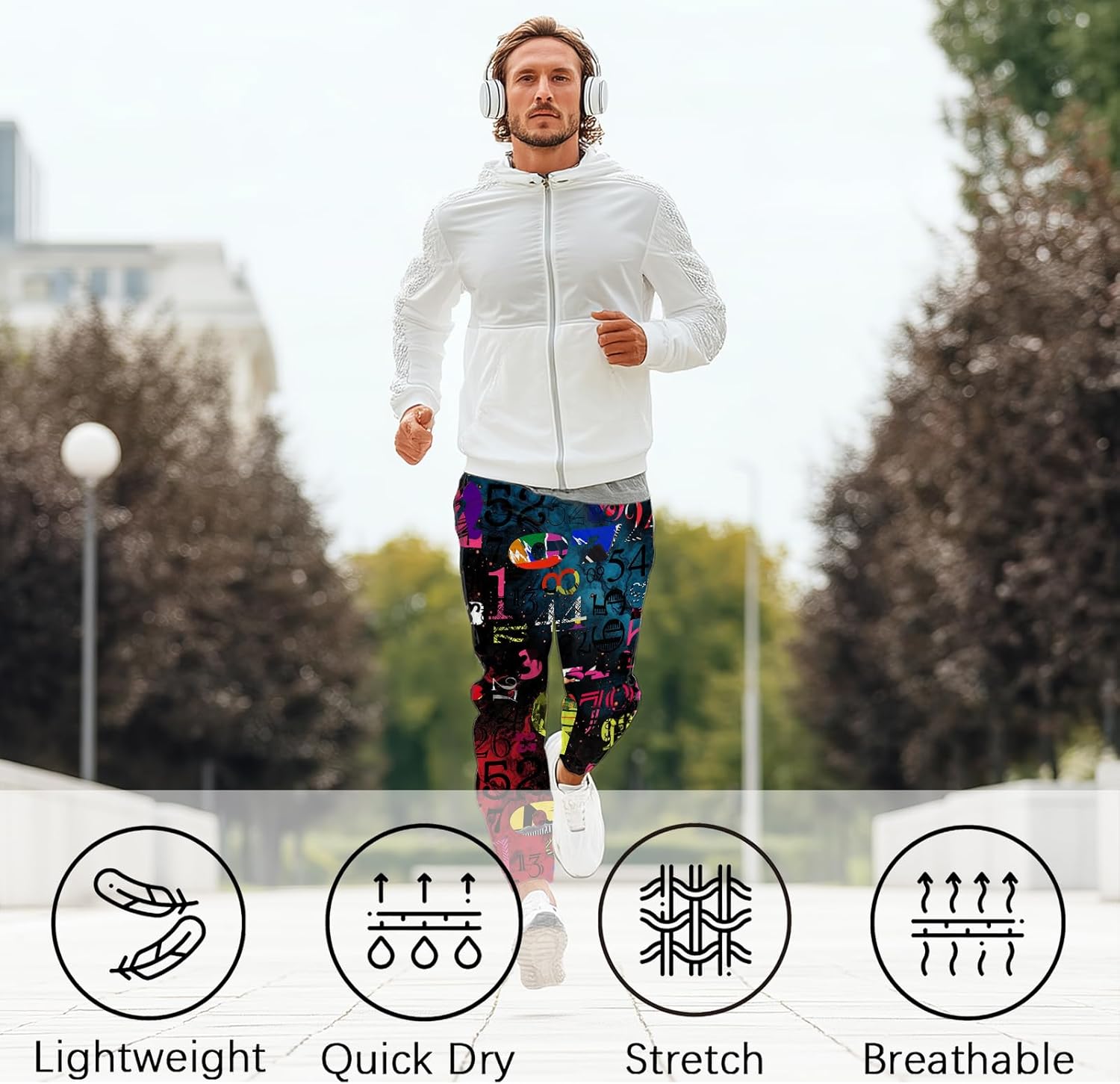 Mens Joggers Sweatpants with Pockets for Men Sports Casual Sweatpants Workout Track Pants Training with Drawstring - Image 6