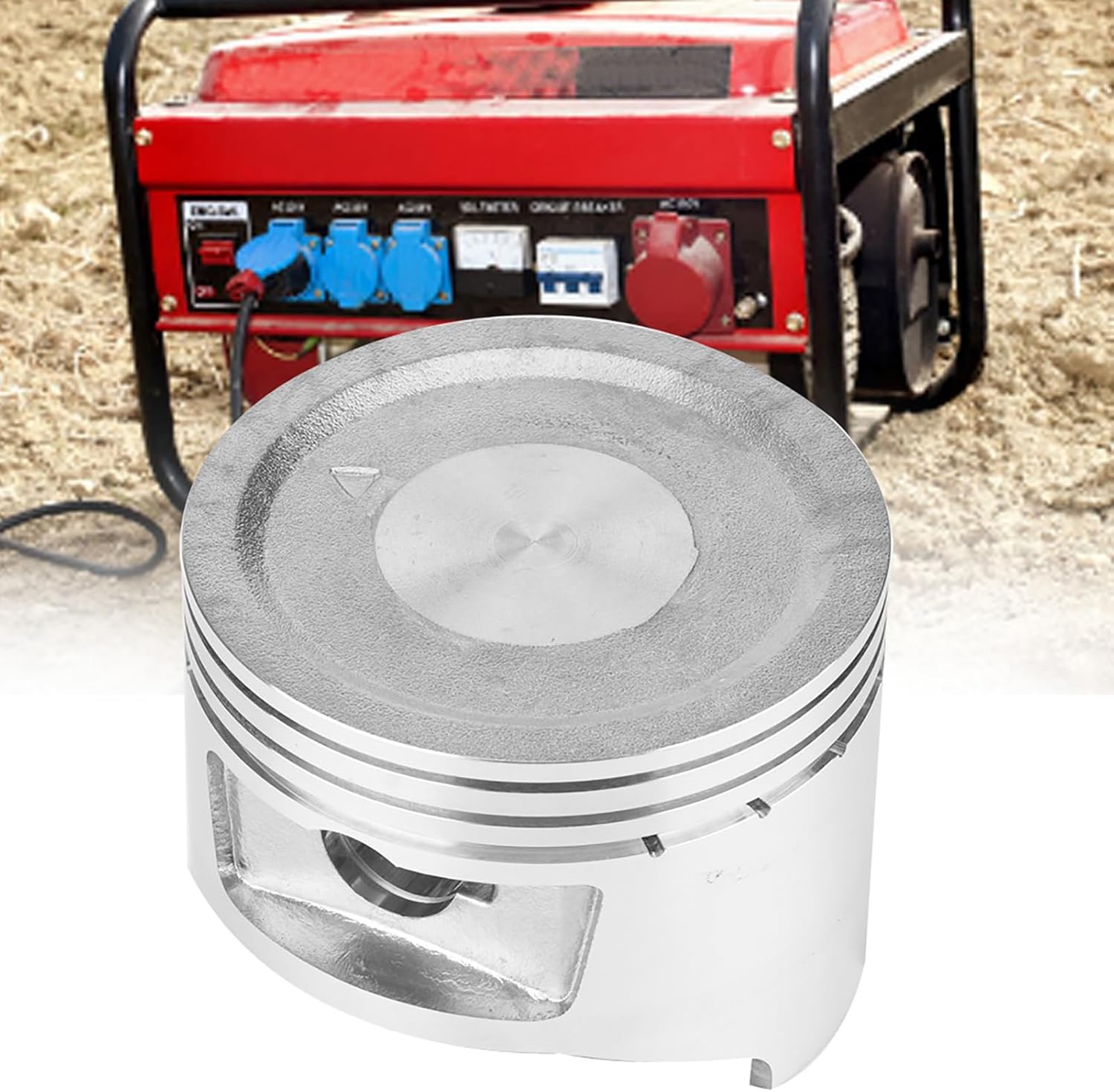 Oumefar Aluminum Gasoline Engine Piston Generator Piston Assembly Kit Piston Replacement Accessories Fit for 190F GX420