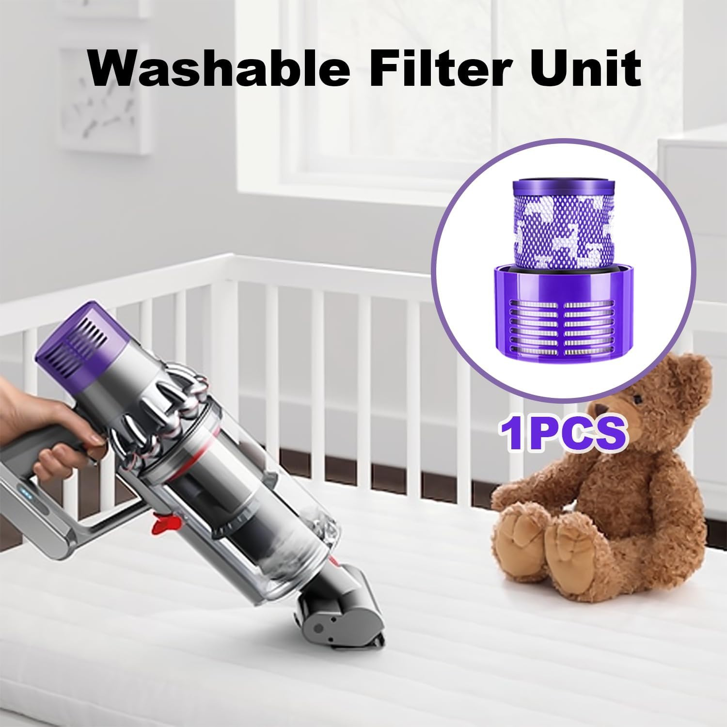 6000mAh 25.2V V10 Battery Replacement for Dyson V10 SV12 Battery V10 Animal V10 Absolute V10 Fluffy V10 Motorhead Cordless Stick Vacuum Cleaner (NOT FIT SV10)