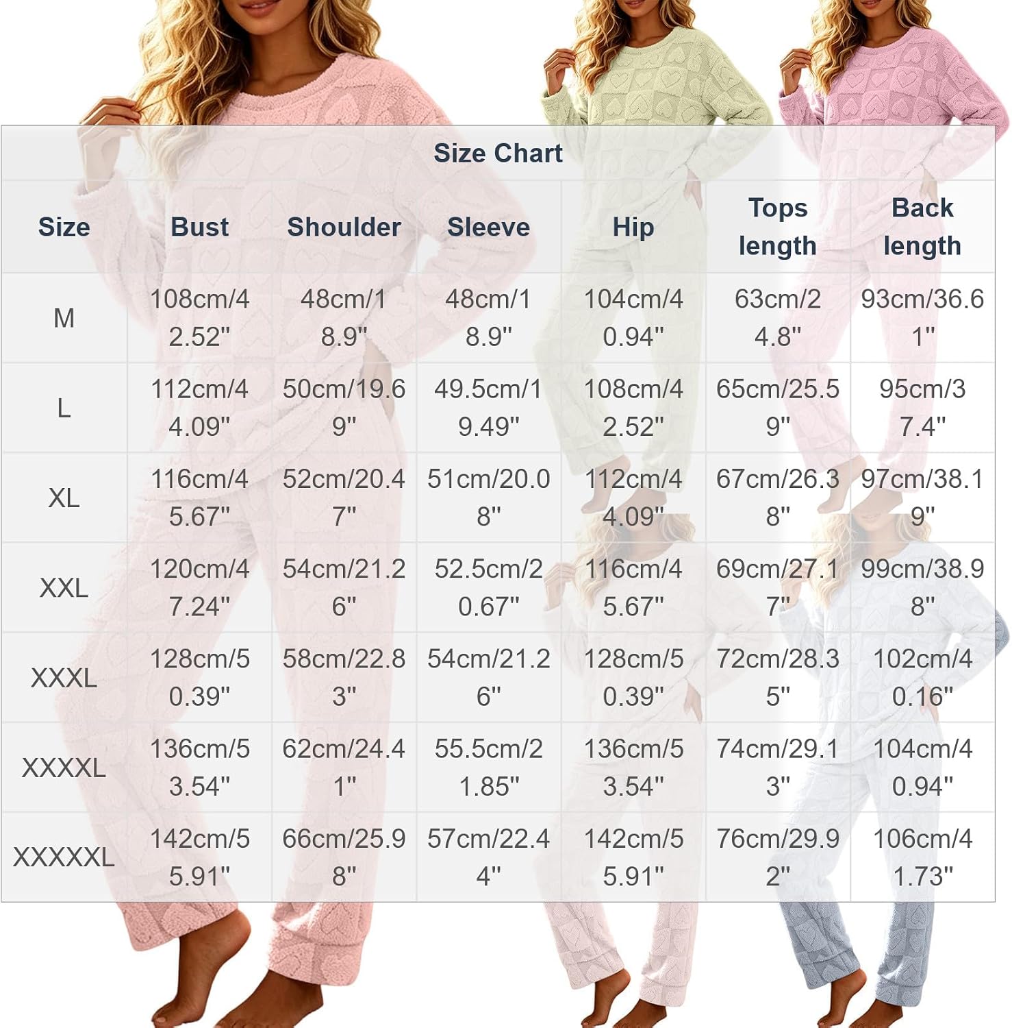 Fall Winter Pajama Set for Women Comfy Fleece Pjs Plush 2 Piece Sleepwear | Fluffy Pajamas Set for Women, Soft Comfy Fleece Pjs Pullover Pants, Loose Plush 2 Piece Sleepwear, Fuzzy for Fall Winter