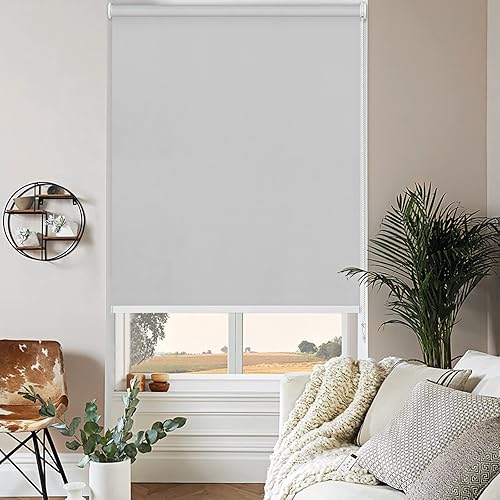 Miniatura 2 de Persianas enrollables opacas sin taladro, persianas enrollables con cable cortadas por el cliente a medida, sin herramientas, persianas de ventana