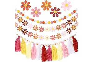 Rtteri 4 Pcs Boho Retro Garland for Classroom Decor