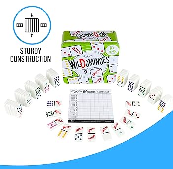 ニチユー　ドミノ DOMINO W9 in The Wooden Box】木箱入プラスチック製ドミノ W9