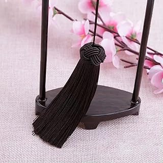 1X Gorro de piña de poliéster con borlas de Seda Helada para Hacer Joyas, Manualidades, Bricolaje, marrón