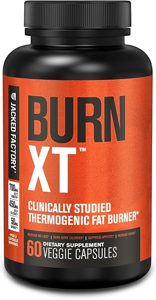 Jacked Factory Burn-XT Clinically Studied Fat Burner & Weight Loss Supplement - Appetite Suppressant & Energy Booster - with Acetyl L-Carnitine, Green Tea Extract and More - 60 Natural Diet Pills Jacked Factory Burn-XT Clinically Studied Fat Burner & Weight Loss Supplement - Appetite Suppressant & Energy Booster - with Acetyl L-Carnitine, Green Tea Extract and More - 60 Natural Diet Pills