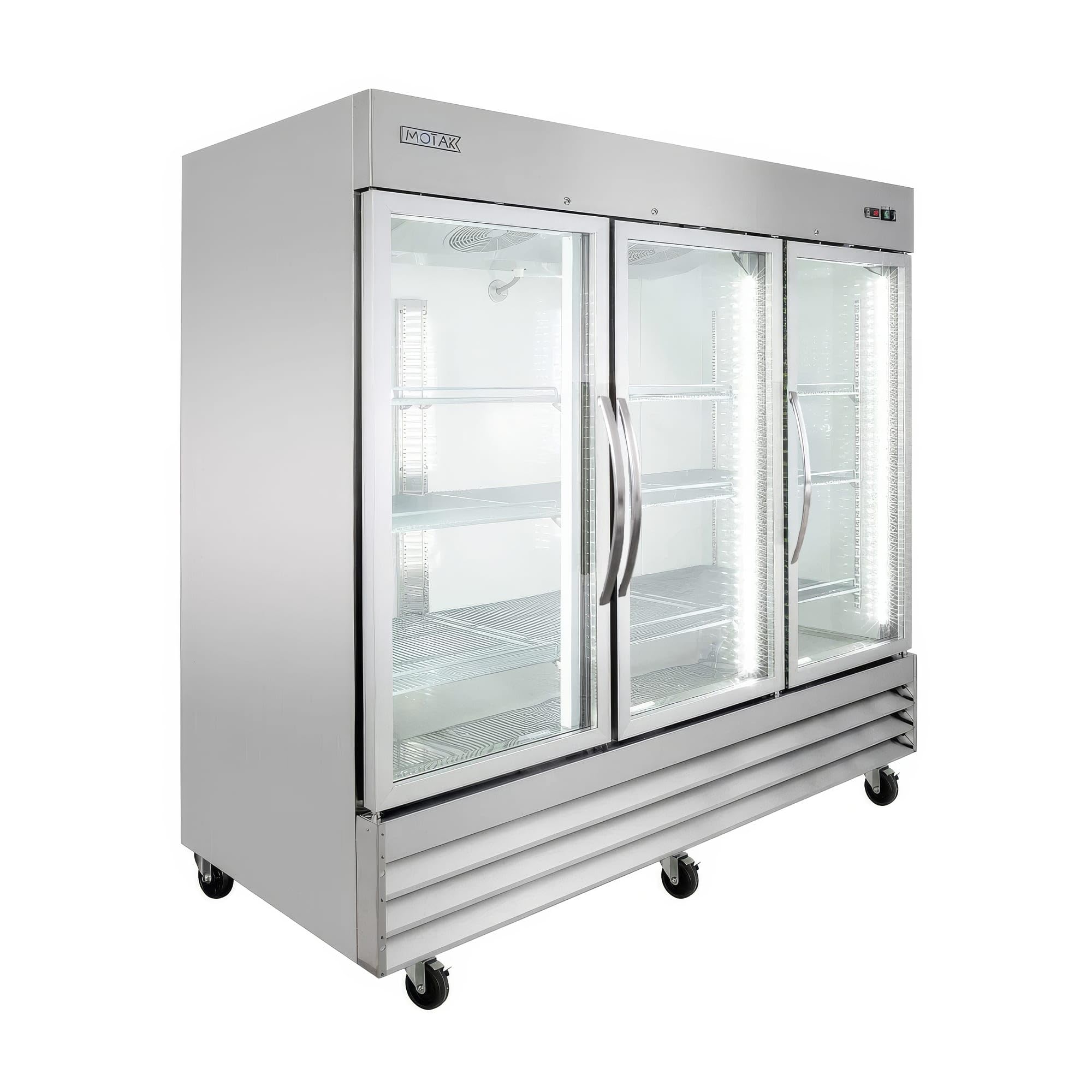 80 4/5" Three Section Reach In Refrigerator by MOTAK – 83.46x35.04x83.46, In Description, Check Images, Model MSD-3DR-BAL-80-G-X