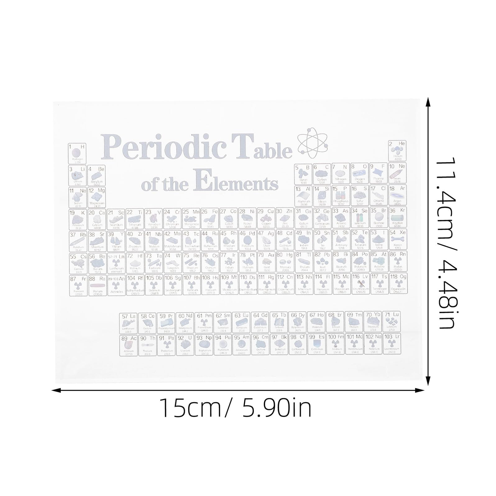 Alipis Dekoration mit Dekorativem und Pädagogischem Wert aus Acryl Periodensystem für Bibliotheken und Büros als Schreibtisch und Wissenschaftsdekoration