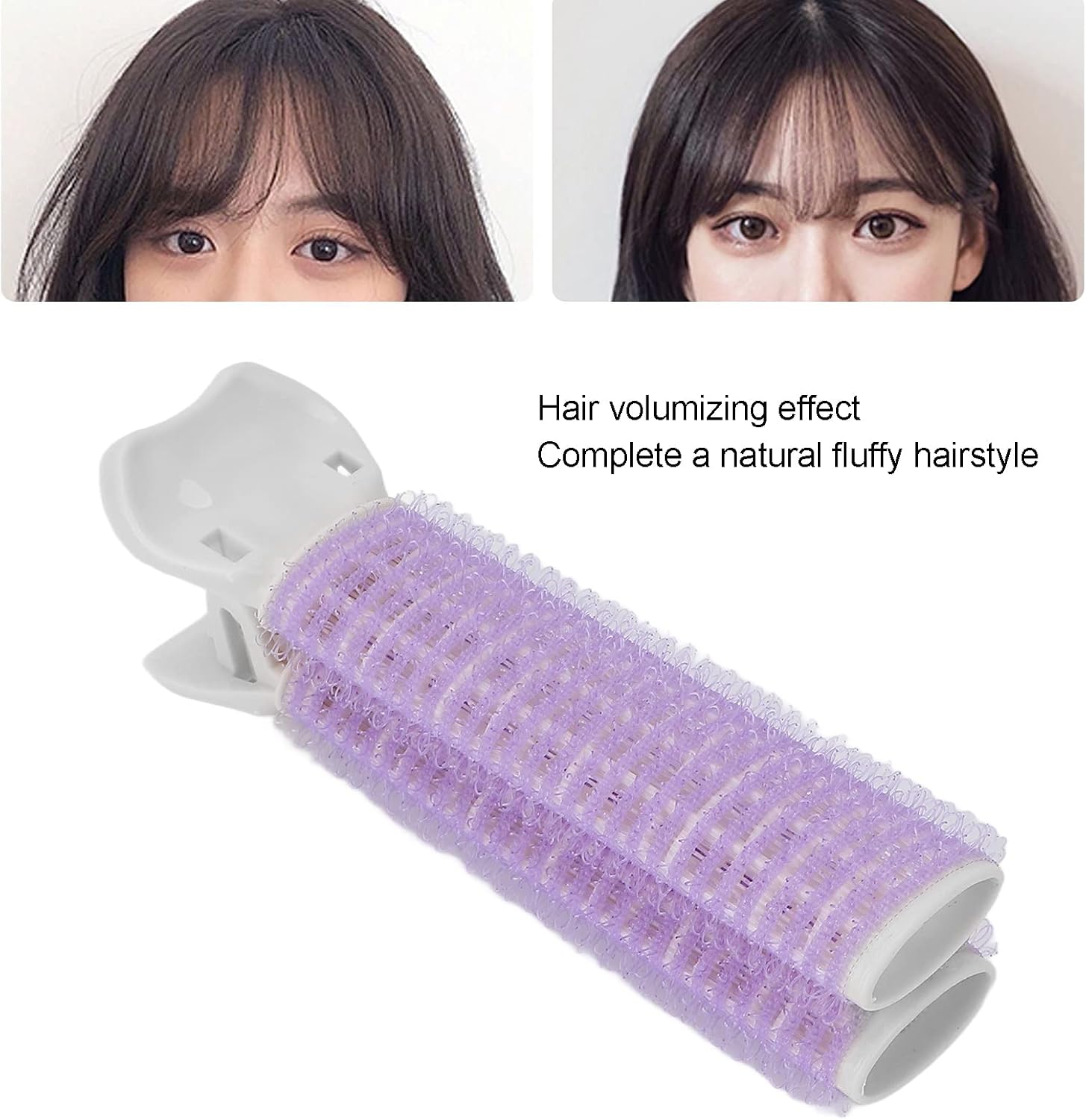 2 Pcs Hair Curler Clips Volumizing Fluffy Hair Root Bangs Hair Section Rollers Clips for Hairdressing Styling,Curling(Purple) - Image 4