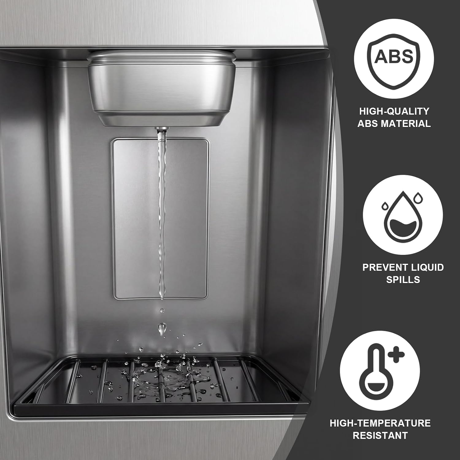 ABS Refrigerator Drip Catcher Tray for Refrigerators 3 x 9" Fridge Water Dispenser Drip Tray for Protects Water Spills and Maintain Hygiene Inside the Refrigerator