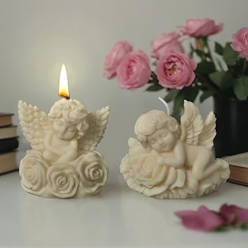 EVERELAM Angel Resin Casting Mold, Silicone, White