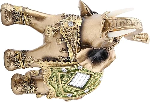 Miniatura 6 de Hilitand Estatua de elefante, estatua de elefante verde Feng Shui de la suerte, escultura, figura de riqueza, regalo, para el hogar, oficina, hotel