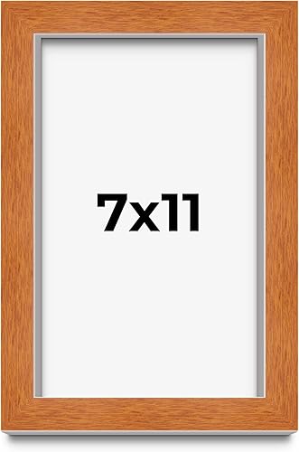Miniatura 177 de Marco marrón de 18 x 24 pulgadas, marco de madera maciza de nuez de miel, ancho de moldeo de 0.875 pulgadas, profundidad de rabo de 0.875 pulgadas
