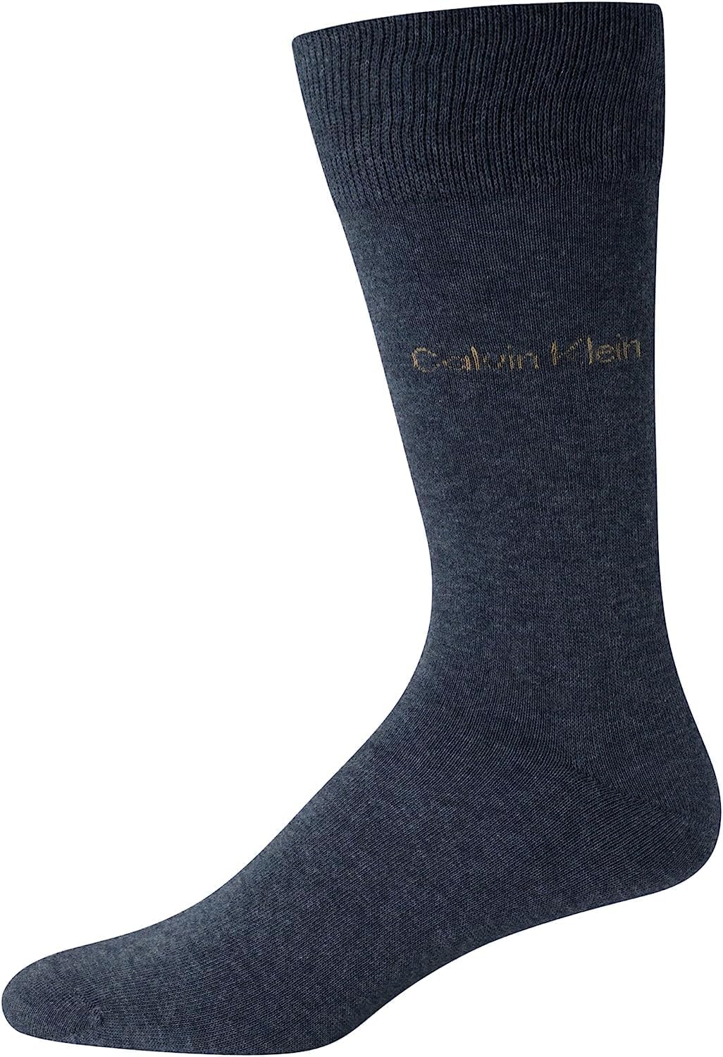 Calvin Klein Mens Dress Socks - 8 Pack Breathable Cotton Blend Work Crew Socks for Men for Casual Business & Formal Wear - Image 5