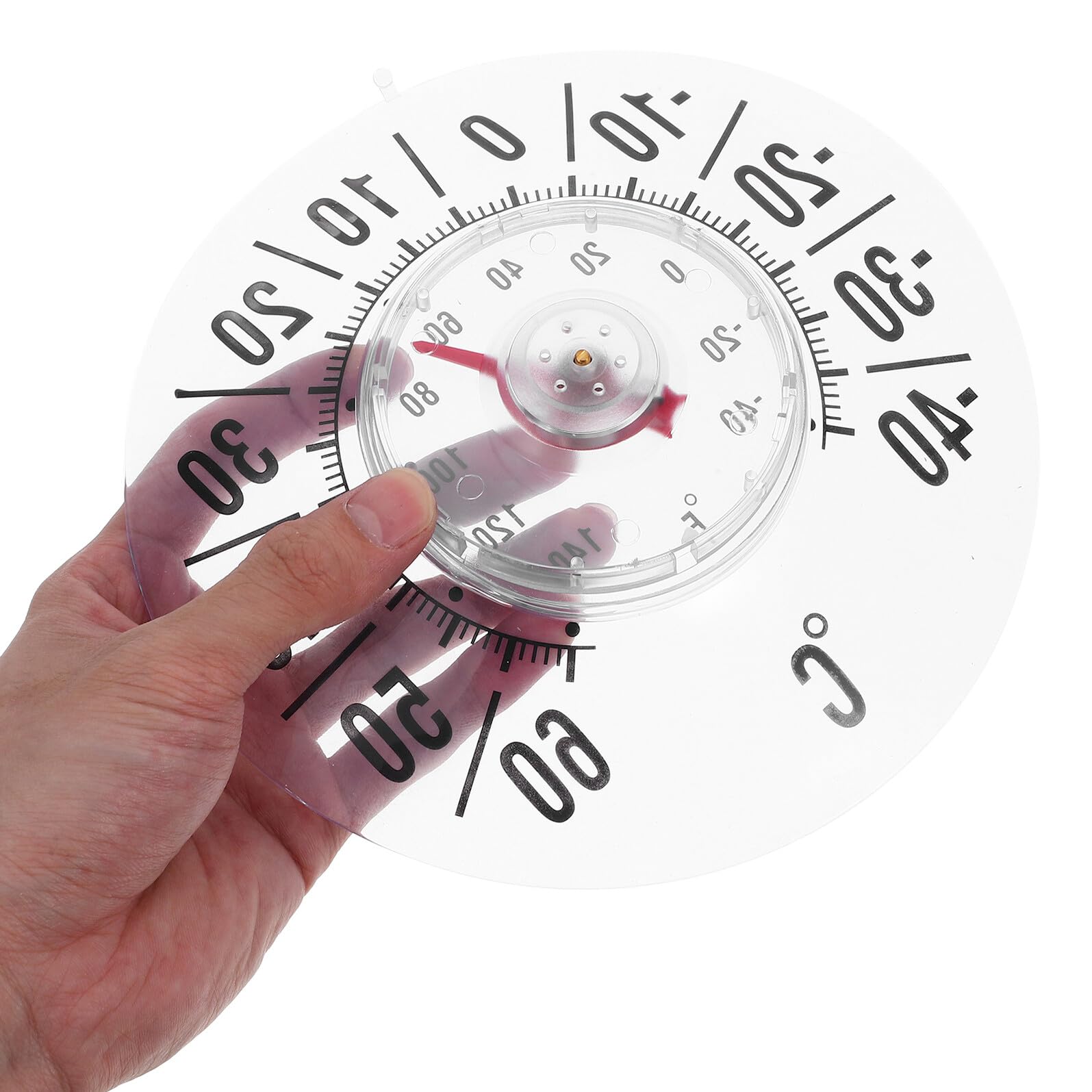 Termometro da Finestra a Ventosa per Interni ed Esterni, Analogico con Quadrante da 7", Alta Precisione per Camere e Uso Esterno, Set da 2 Pezzi per Giardino, Patio e