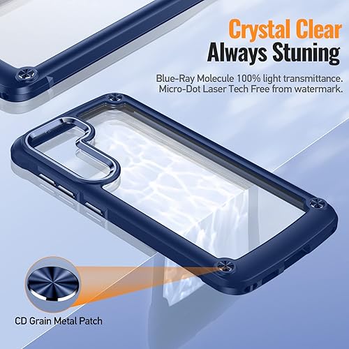 Vista 25 de Oterkin Funda transparente para Samsung Galaxy S23 Plus, [20X antiamarilleamiento] S23 Plus con 2 protectores de pantalla de vidrio templado, 4