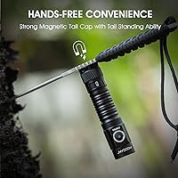 Vista 5 de Rechargeable Flashlights 2500 High Lumens,Pocket Flashlight Small Powerful with Clip and Magnetic Base,IPX8 Waterproof 4 Modes for