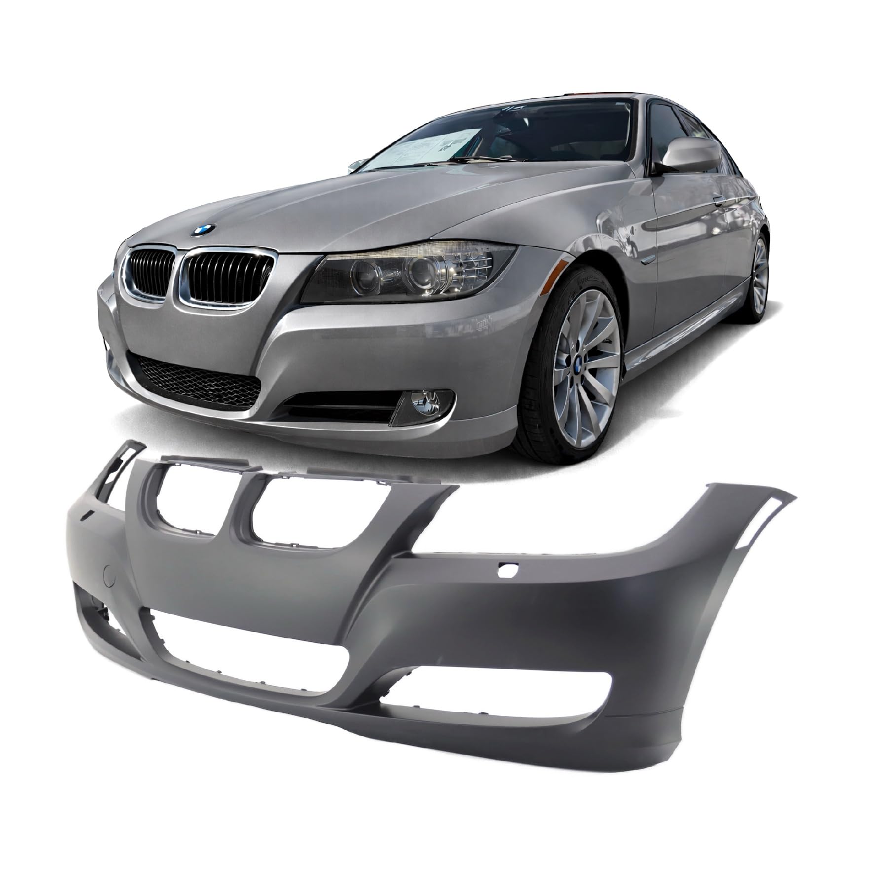 FitParts Compatible with BMW 3-Series 2009–2012 Front Bumper Cover