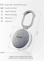 Vista 10 de Momcozy Portable Sound Machine with Night Light, White Noise Sound Machine for Baby, 20 Soothing Sounds, Sound Therapy, Long-Lasting Power, Timer