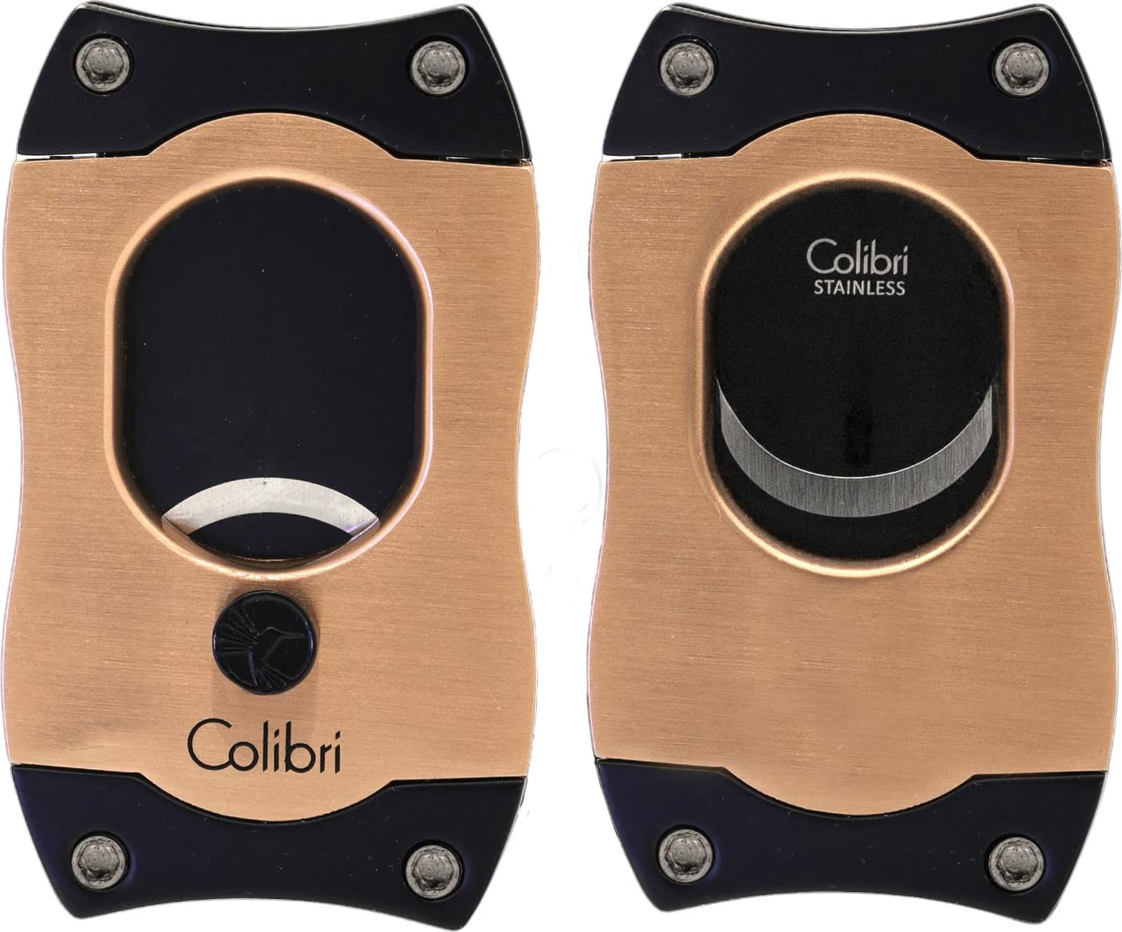 Colibri S-Cut II - Cúter para puros (corte doble de 26 mm, medida de anillo 66, botón de cierre, cuchillas de acero inoxidable, diseño ergonómico)