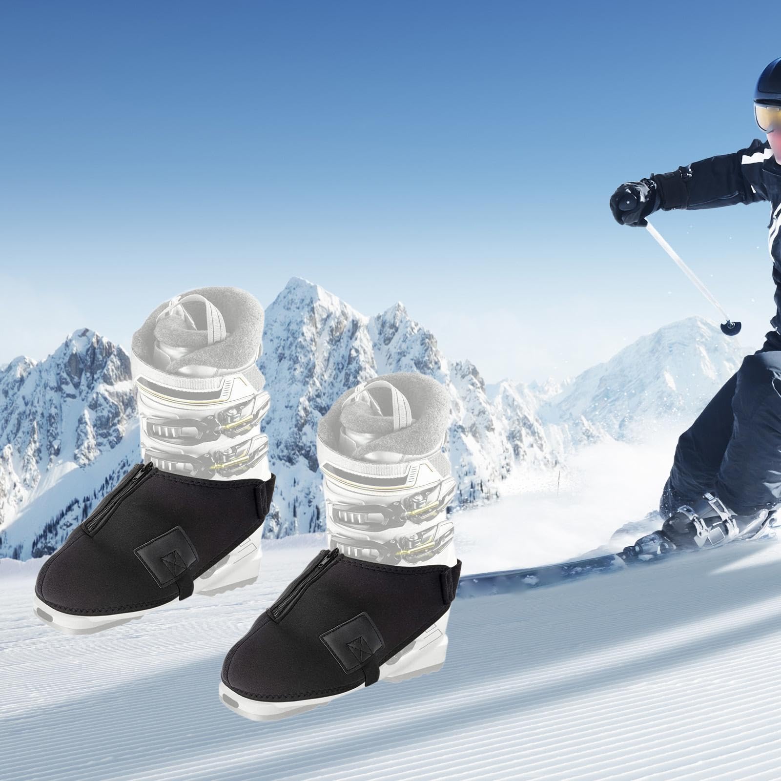 Colaxi 2Pcs Snow Boot Protectors for Skiing Adults Outdoor Accessories for Skiers