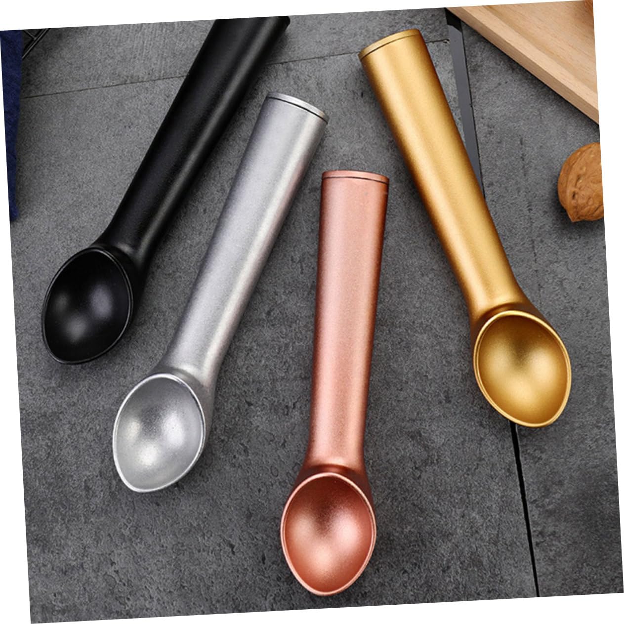 4pièces Cuillère à Glace Professionnelle Cuillères pour Glaces Desserts Fruits Service de Cuisine