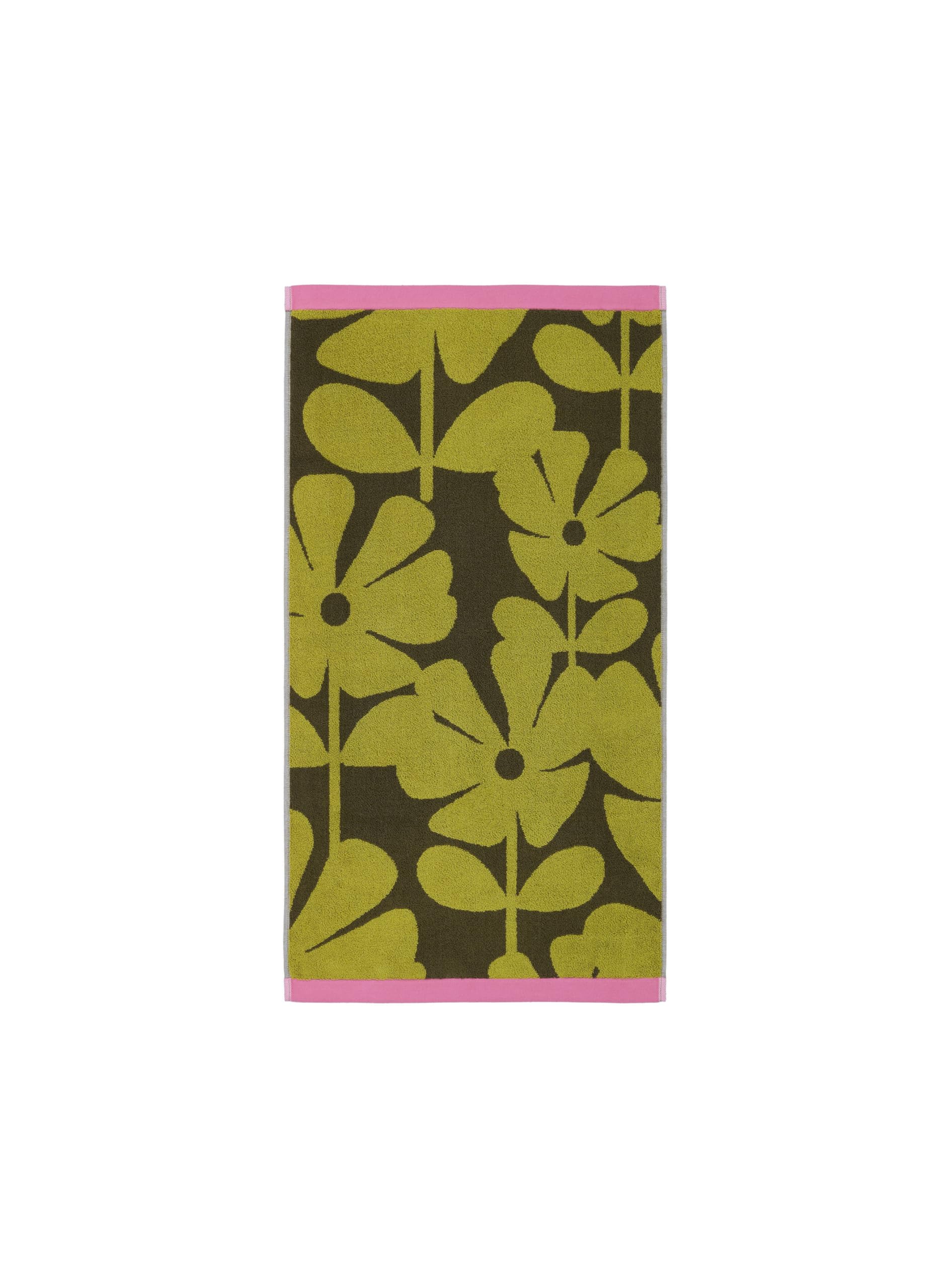 Orla Kiely Bathroom Towel Wildflower Yellow Ochre - Hand Towel, 50x90cm