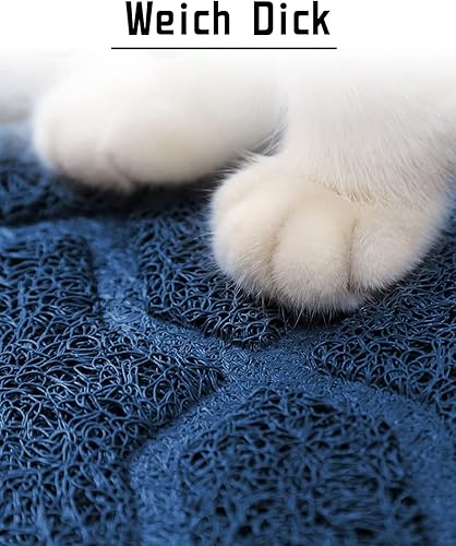 Miniatura 8 de Yimobra Tapete de arena para gatos, 24 x 20 pulgadas, con malla de bloqueo de arena, tapete suave para atrapar la arena, fácil de limpiar,