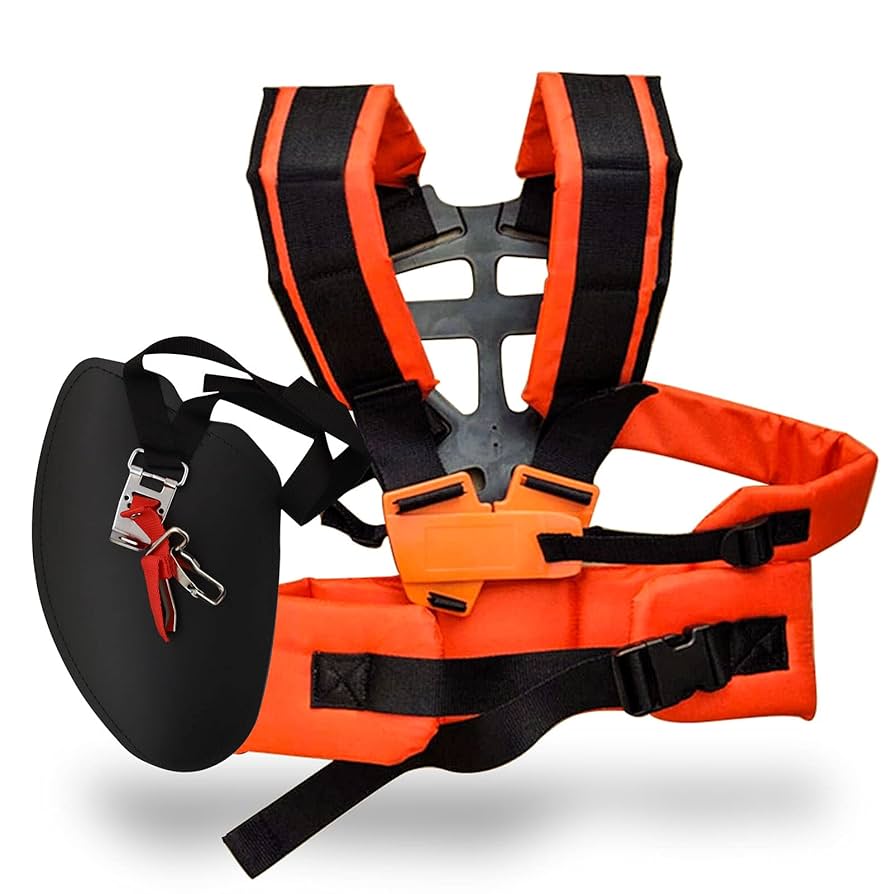 Tracolla Universale Per Decespugliatore - Doppia Spalla, Regolabile, Per Trimmer E Falciatrici