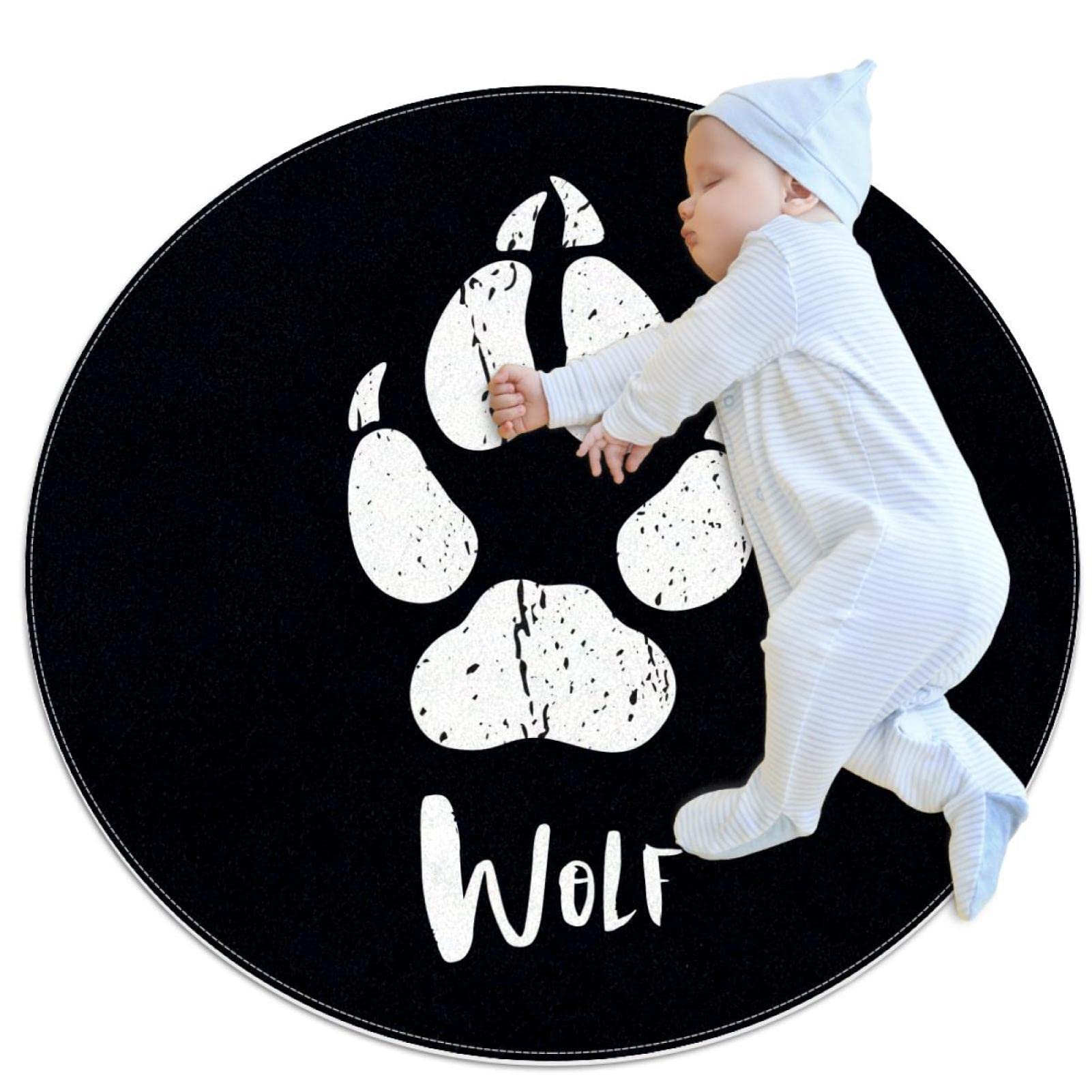 Tapis de salle de bain loup antidérapant au pied du canapé ou du lit