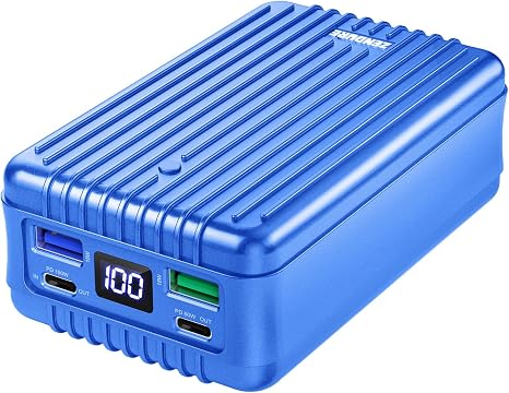 zendure power bank supertank 27000mah external battery with dual usb c pd 100w60w and usb a 15w18w qc 3 0 portable charger for usb c laptops