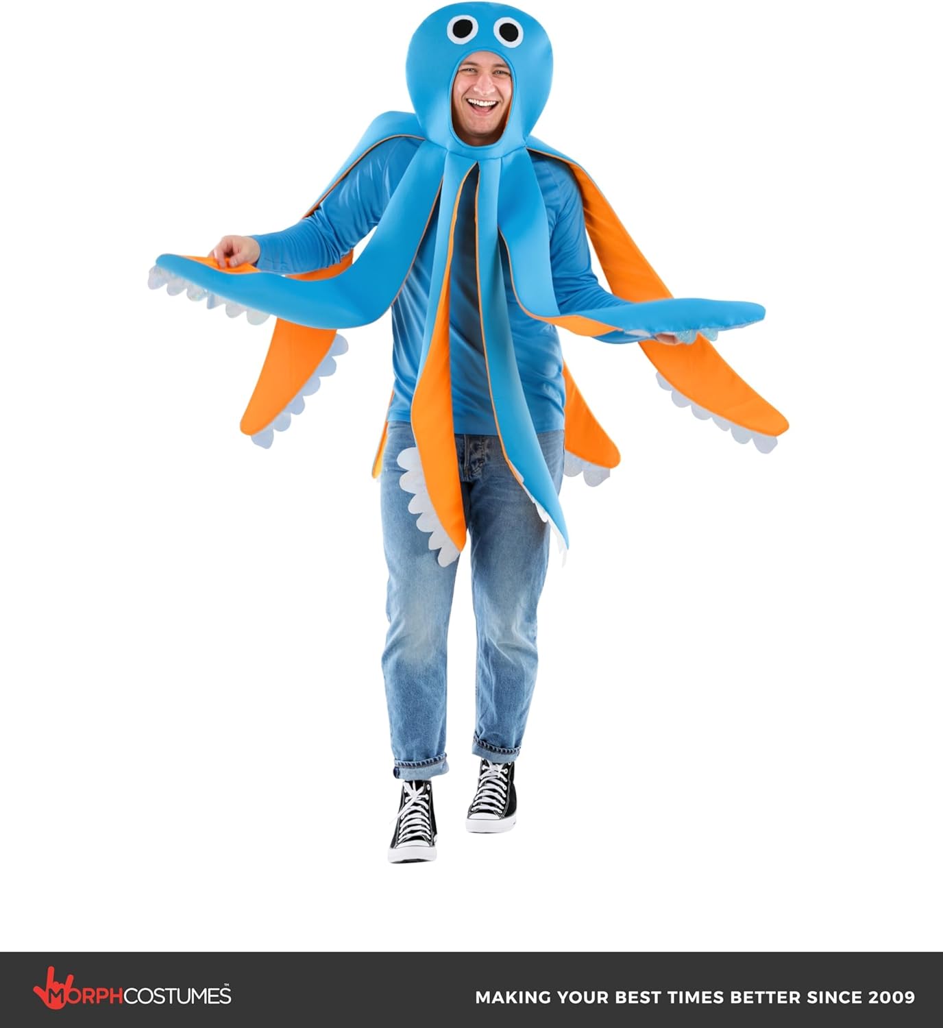 fun shack Adult Octopus Costume, Sea Creature Costume, Under The Sea Costumes, Halloween Costumes for Men