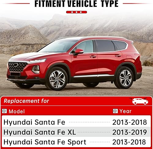 Miniatura 2 de Juego de limpiaparabrisas de repuesto para Hyundai Santa Fe 2013, 2014, 2015, 2016, 2017, 2018, Hyundai Santa Fe XL Sport, calidad original de