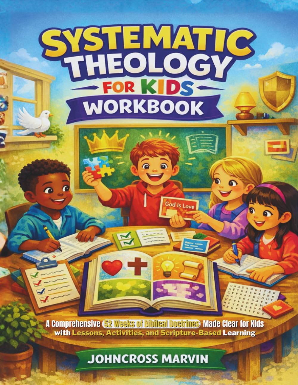 SYSTEMATIC THEOLOGY FOR KIDS WORKBOOK: A Comprehensive 52 Weeks of Biblical Doctrines Made Clear for Kids with Lessons, Activities, and Scripture-Based Learning (SYSTEMATIC THEOLOGY FOR TEENAGERS)