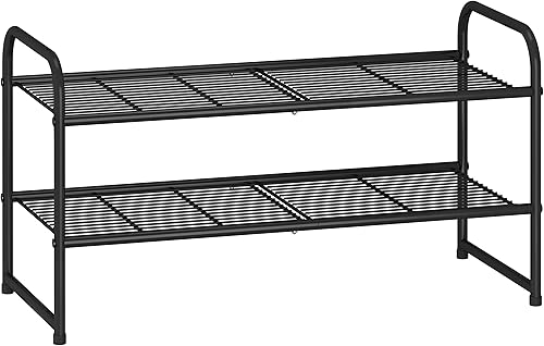 Miniatura 18 de Simple Trending Zapatero con capacidad para 60 pares, organizador de zapatos de 12 niveles, almacenamiento de zapatos apilable de metal resistente