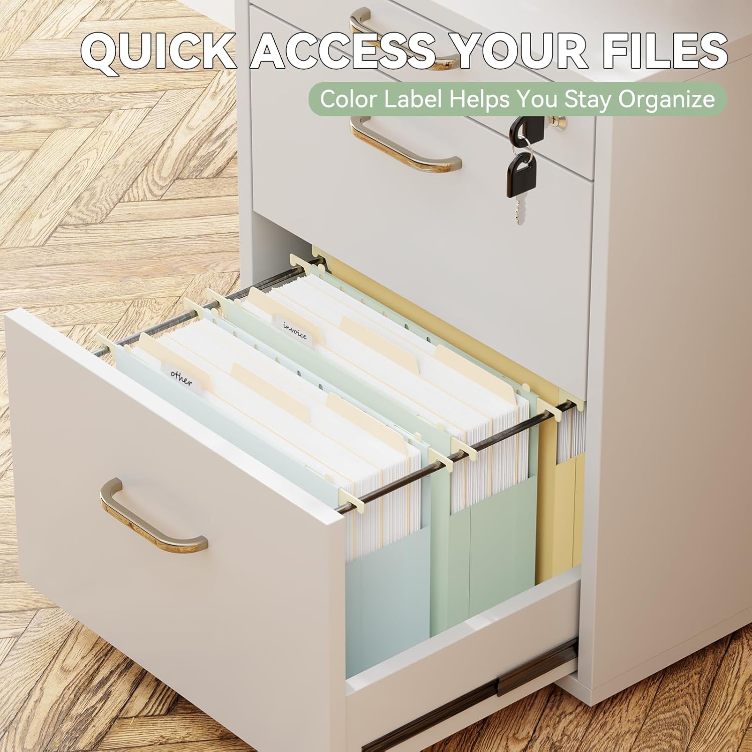 Plastic Extra Wide Hanging File Folder Letter Size,Heavy Duty Reinforced 3" Expansion Accordian Pocket,6 Pack Filing Cabinet Folders with Tabs,Pastel Color Hanging Organizer for Bulky Files