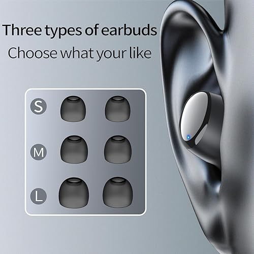 Miniatura 8 de Redpepper Auriculares inalámbricos con reducción de ruido intrauditivo, Bluetooth 5.3 con micrófonos incorporados, graves profundos, llamadas