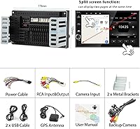 Vista 4 de Estéreo de coche Android doble Din con navegación GPS 7 pulgadas HD pantalla táctil coche multimedia Radio audio Bluetooth FM GPS WiFi USB espejo