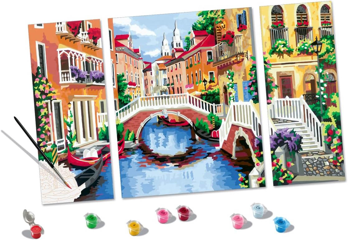 Ravensburger CreArt Venetian Dreams Paint by Numbers Kit for Adults - 20135 - Painting Arts and Crafts for Ages 14 and Up